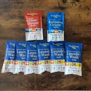 TrulyFree Non-Toxic Cleaner and Laundry Wash Refill Set